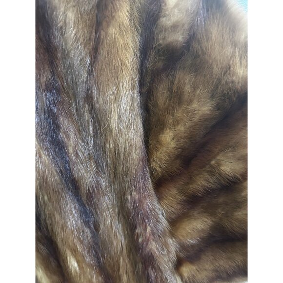 Furs By Mars Mink Fur Stole Capelet Shawl Bolero Wrap VTG 60s M/L Old Money - Picture 4 of 6